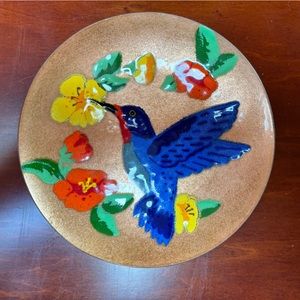 Annemarie Davidson Hummingbird Handcrafted Copper Plate